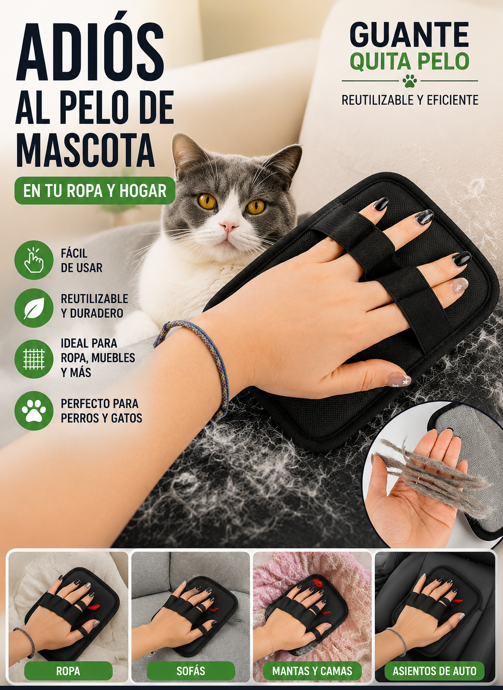 Kit Control de Pelos para Mascotas