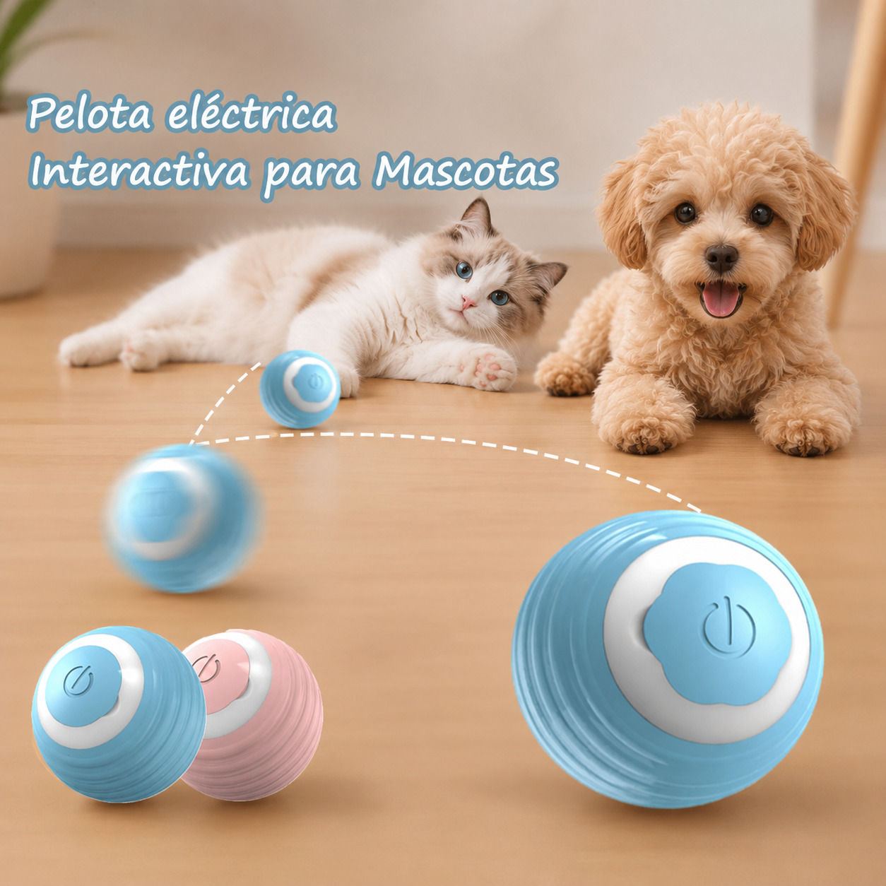 Pelota Interactiva Recargable para Mascotas